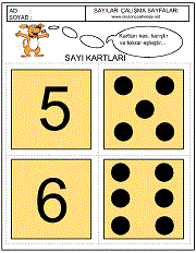 çocuklar için sayı kartları